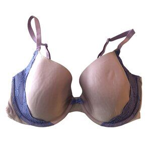 Victorias Secret Bra Demi Lightly Lined Lace Purple 34DD